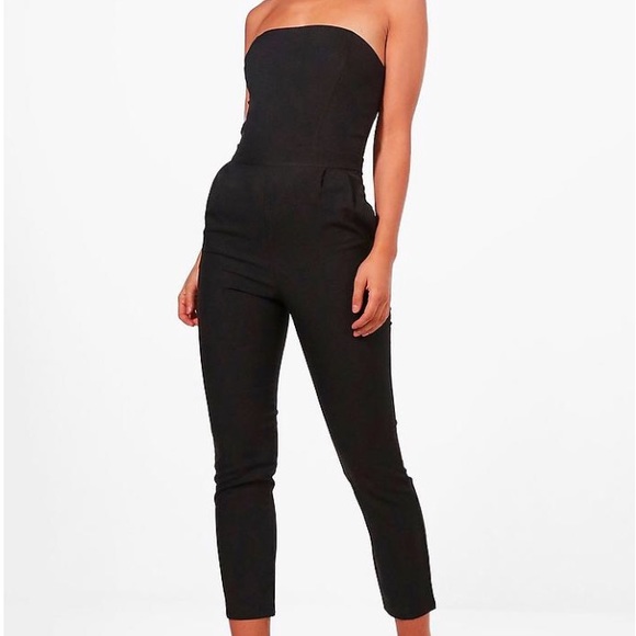black bandeau jumpsuit